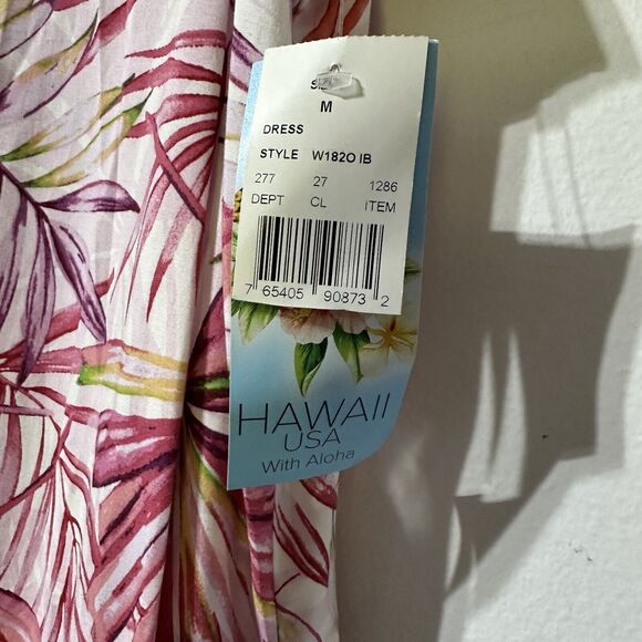 Puanani Dress Women’s Aloha Floral Mini Hawaiian RJC Size M Cutout Tie Back NWT - Picture 6 of 8